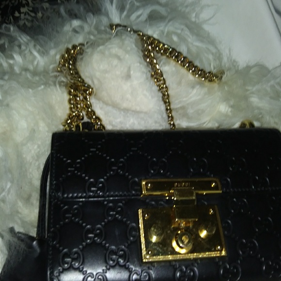 Signature gucci minibag with padlock and key - Picture 6 of 8